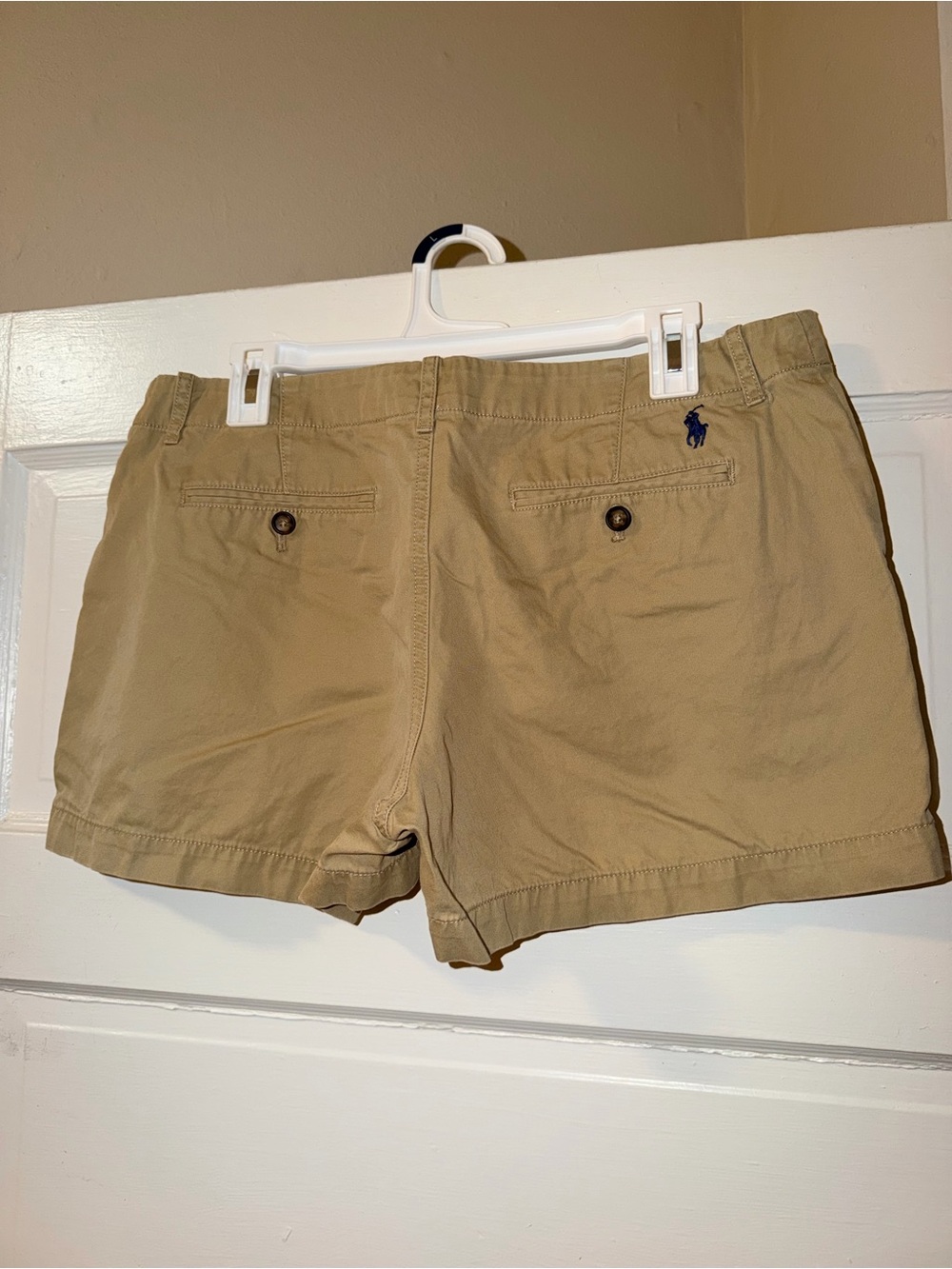 Ralph Lauren Women's Khaki Cotton Chino Shorts Size 10